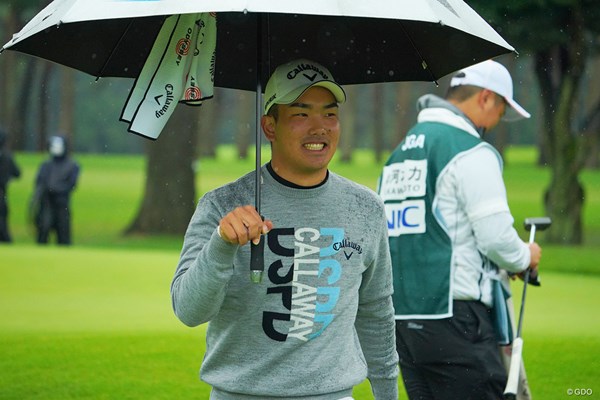 2020年 日本オープンゴルフ選手権競技 3日目 河本力 9番で渾身のバーディを奪い嬉しそうな表情