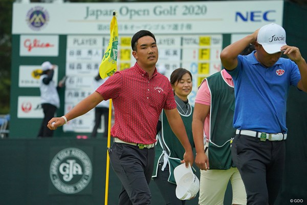 2020年 日本オープンゴルフ選手権競技 4日目 河本力 最終18番でバーディを奪えず、悔しみの表情に。