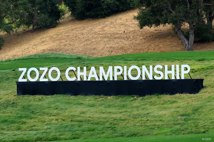 今年はロサンゼルス郊外が舞台 2021年 ZOZOチャンピオンシップ@シャーウッド 初日 看板
