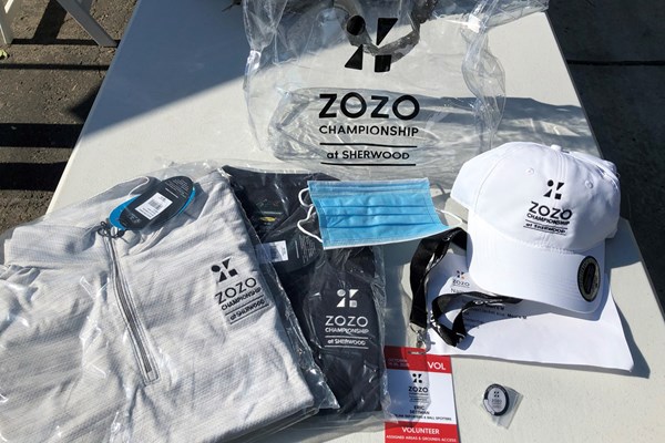2021年 ZOZOチャンピオンシップ 2日目 ボランティア用グッズ ボランティアスタッフが場内で着用するグッズ（提供：ZOZOチャンピオンシップ）