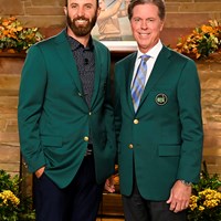 オーガスタGCのチェアマンと（提供：Augusta National Golf Club） 2021年 マスターズ 4日目 ダスティン・ジョンソン フレッド・リドリー