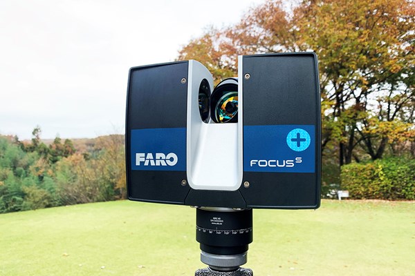 5G×IoTゴルフソリューション展示会 ゴルフコースをデジタル化する3Dスキャナ