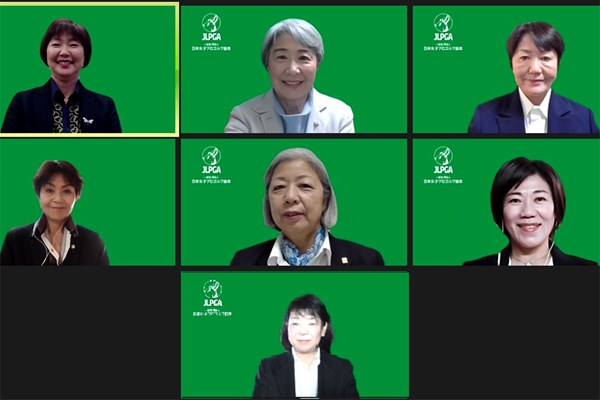 2020年 理事選 小林浩美会長 小林浩美会長（左上）ら7人の理事候補が選出（提供：JLPGA）