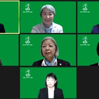 小林浩美会長（左上）ら7人の理事候補が選出（提供：JLPGA） 2020年 理事選 小林浩美会長