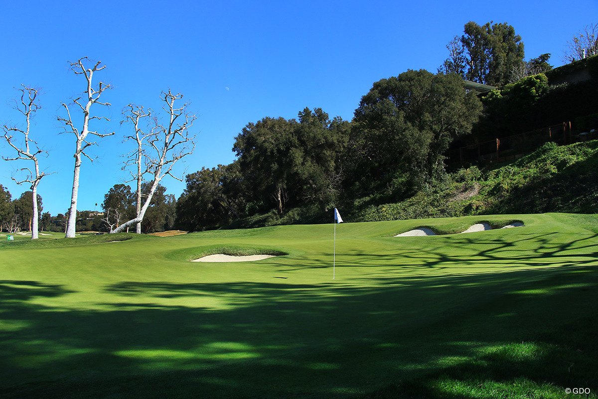 グリーンの中にバンカーのある世界的なシグニチャーホール 21年 ジェネシス招待 3日目 リビエラcc6番ホール フォトギャラリー Gdo