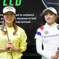 ともに1Wは新シリーズ「エピックSPEED」を投入した 2021年 ゴルフフェア 藤田光里 三浦桃香