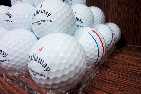 2021年 ジャパンゴルフフェア キャロウェイ「クロムソフト X LS ボール」 開幕日にリリースされたキャロウェイ「クロムソフト X LS ボール」も展示された