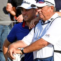 まだまだ血気盛んな27歳をベテランキャディ、ジミー・ジョンソンさんが支える(Stan Badz／PGA TOUR via Getty Images) 2021年 ザ・プレーヤーズ選手権 最終日 ジャスティン・トーマス