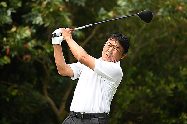 2021年 金秀シニア 沖縄オープンゴルフトーナメント  初日 羽川豊 羽川豊が開幕戦首位発進を決めた（提供：日本プロゴルフ協会）