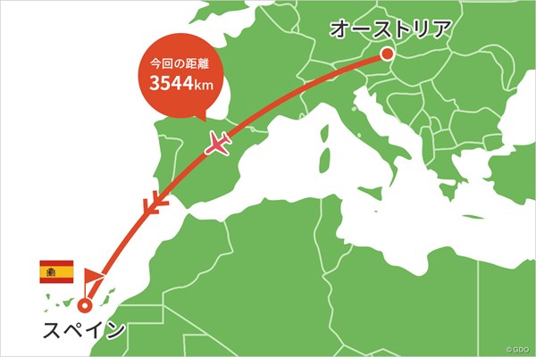 2021年 グラン・カナリアオープン 事前 川村昌弘マップ オーストリアからは直行便のチャーター機を欧州ツアーが用意してくれました