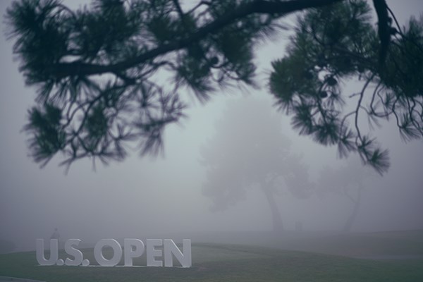 2021年 全米オープン 初日 濃霧 濃霧のため初日の開始は遅れた(Kohjiro Kinno/USGA)