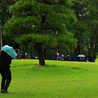 hole13 par5 547yards approach shot 2021年 日本プロゴルフ選手権大会 最終日 キム・ソンヒョン