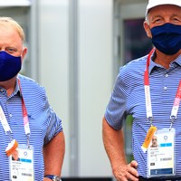 IGFとしてコースセッティングを担当するデイビッド・ガーランド氏（左）とケリー・ハイ氏 2021年 東京五輪  事前 コースセッティング担当
