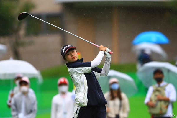 2021年 NEC軽井沢72ゴルフトーナメント 初日 尾関彩美悠 渋野さんの高校の後輩アマチュア選手、あみゆさんです
