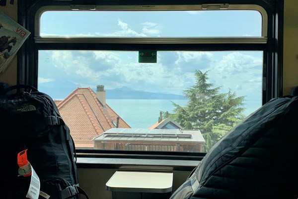 2021年 オメガ ヨーロピアンマスターズ 事前 スイスの車窓から スイスで乗った電車の車窓から