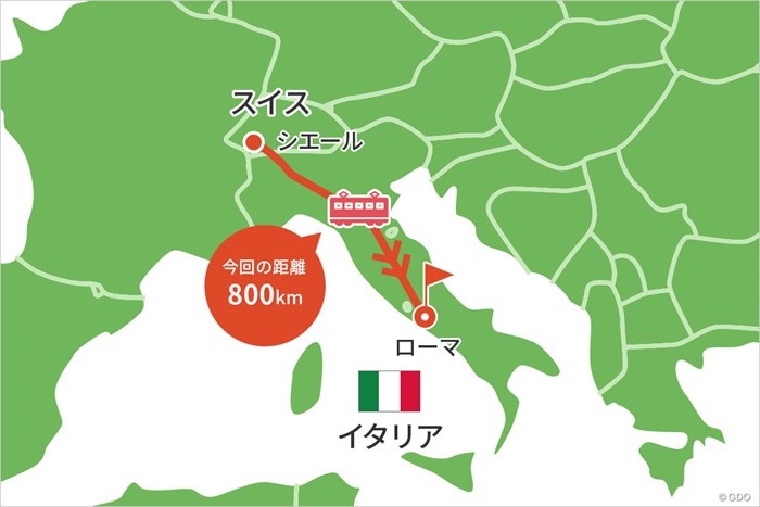 スイスからは南下してイタリアへ 2021年 イタリアオープン 事前 川村昌弘マップ