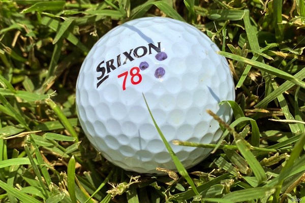 2022年 フォーティネット選手権 事前 松山英樹のボール 松山英樹が使用するボール。「78」には思い入れが