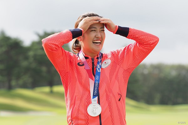 2021年 日本女子オープンゴルフ選手権 事前 稲見萌寧 久しぶりの日本代表＆銀メダル姿で登場