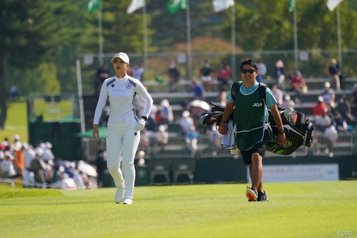 最終日も張り切っていきましょう 2021年 日本女子オープンゴルフ選手権 最終日 柏原明日架
