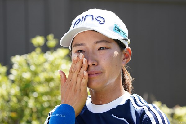 2021年 KPMG全米女子プロゴルフ選手権 3日目 渋野日向子 インタビュー中に涙をこぼした