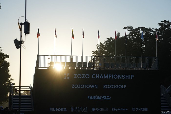 ZOZO会場朝のスタンド 2022年 ZOZOチャンピオンシップ 最終日 ZOZO