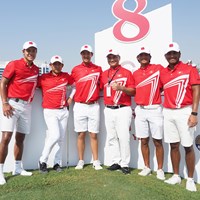 日系のタイチ・コー君（右から2番め）もいる香港チーム 2021年 アジアパシフィックアマチュアゴルフ選手権 事前 香港チーム