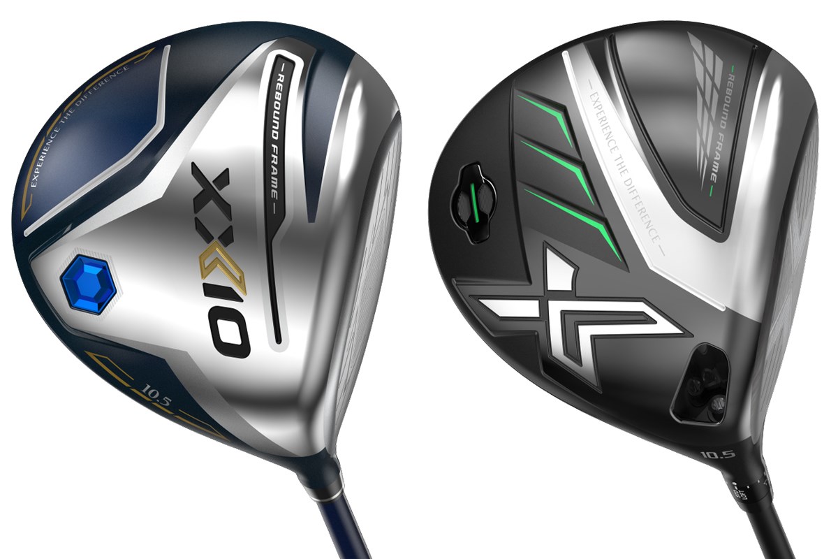 2021年 住友ゴム工業「ゼクシオ 12 ドライバー」（左）と「ゼクシオ エックス ドライバー」（右）