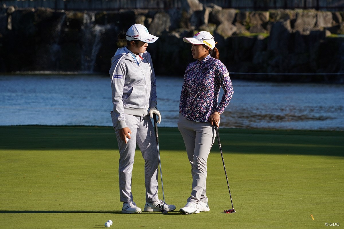 2021年 伊藤園レディスゴルフトーナメント 事前 稲見萌寧 高木優奈