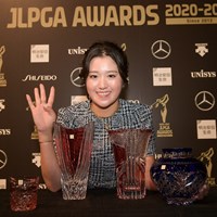 4冠に輝いた稲見萌寧（JGMA代表撮影） 2021年 JLPGAアワード 稲見萌寧