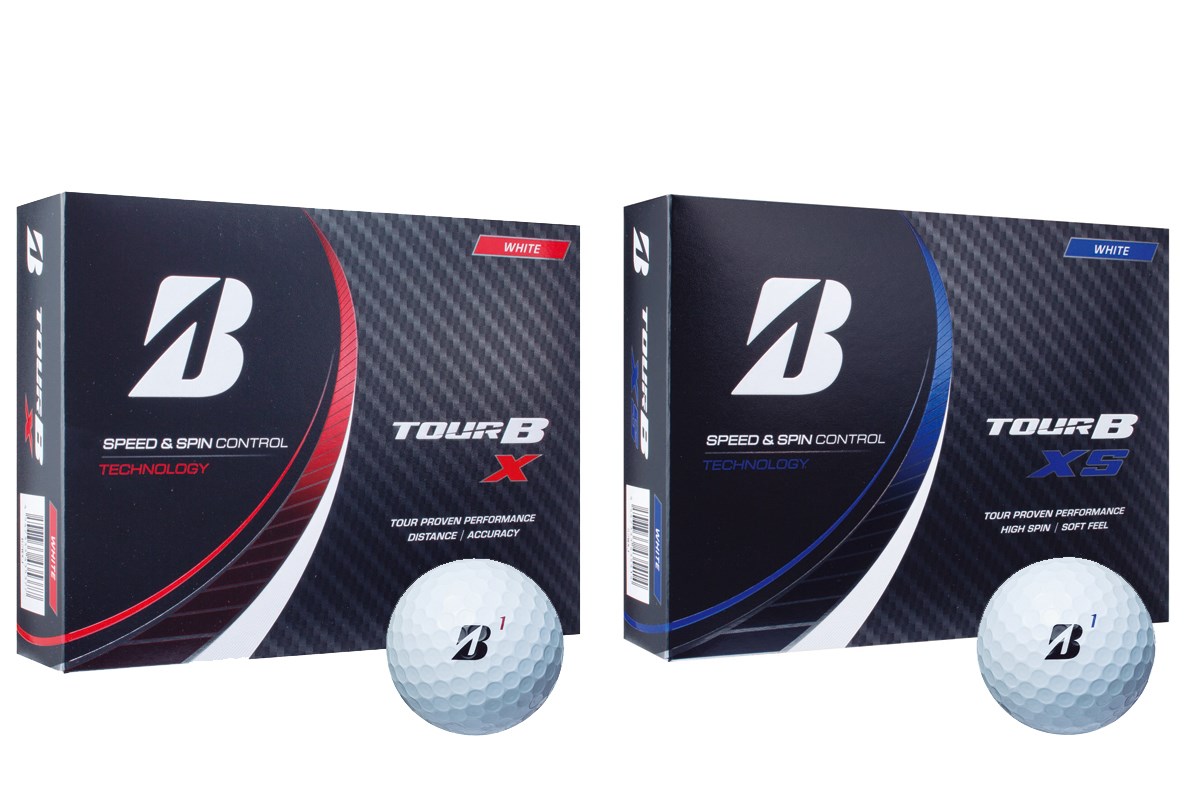 2022年 ブリヂストン「ツアーB X ボール」（左）「ツアーB XS ボール」（右）