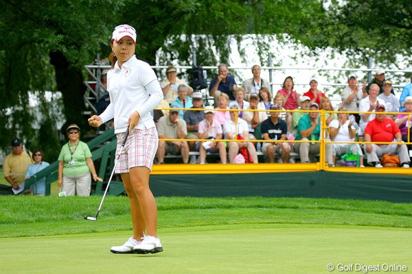 2010年 LPGAチャンピオンシップ 3日目 宮里美香 2番では4メートルを辛くも沈めてパーセーブ！