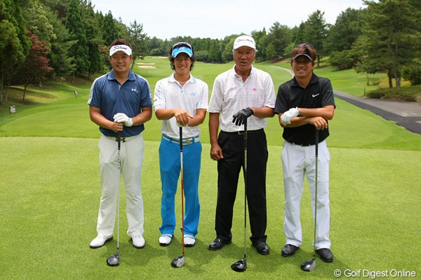 2010年 アジアパシフィック パナソニックオープン プレイベント  この日、六甲国際GCをラウンドした4選手