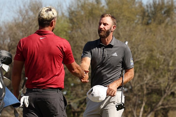 ダスティン・ジョンソンはケプカを2アップで下して準決勝に駒を進めた(Gregory Shamus/Getty Images)