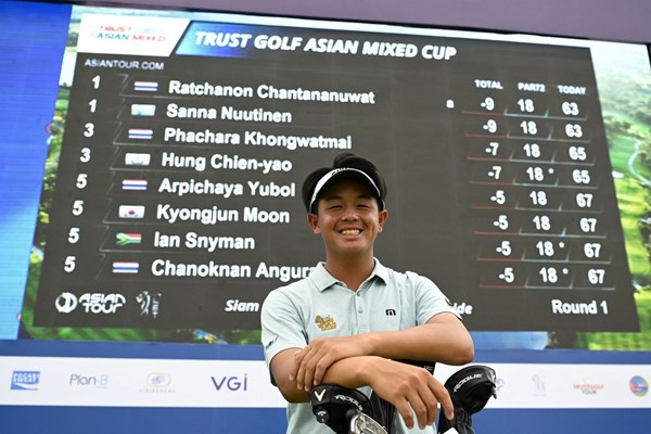2022年 トラストゴルフ アジアンミックスカップ 初日 ラチャノン・チャンタナヌワット 首位で発進した15歳のラチャノン・チャンタナヌワット（提供：アジアンツアー）