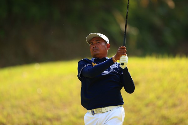 2022年 金秀シニア 沖縄オープンゴルフトーナメント2022  2日目 タワン・ウィラチャン 首位に立ったタワン・ウィラチャン（提供：日本プロゴルフ協会）