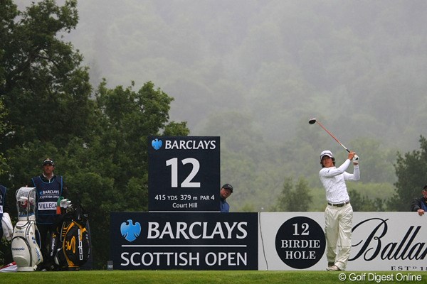 2010年 バークレイズ・スコットランドオープン 2日目 石川遼 終日降り続いた雨で視界も曇る