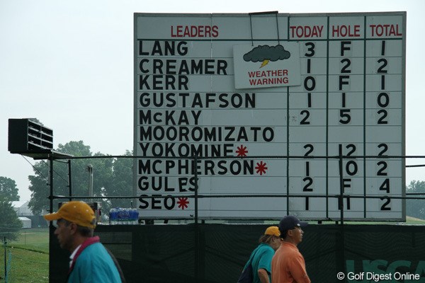 2010年 全米女子オープン 2日目 雷雨中断