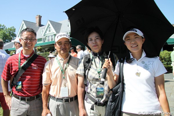 2010年 全米女子オープン 最終日 上野藍子と家族