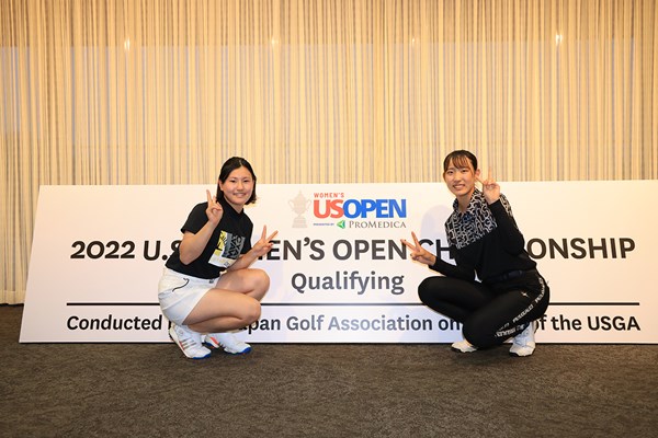 2022年 全米女子オープン  事前 伊藤二花 馬場咲希 伊藤二花（左）と馬場咲希のアマチュア2人がプレーオフの末に通過。馬場はこの日が17歳の誕生日だった（提供：日本ゴルフ協会）