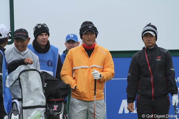 2010年 全英オープン事前情報 宮本勝昌、藤田寛之、谷口徹 水曜日、雨の中で一緒に回った宮本、藤田、谷口の3選手