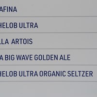 会場での価格表。一番上は飲料水。6ドル＝約770円！ 2022年 全米プロゴルフ選手権 事前 ビールのお値段