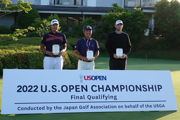 全米オープン出場を決めた（左から）出水田大二郎、杉山知靖、トッド・シノット