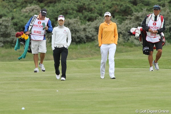 2010年 全英リコー女子オープン初日 上田桃子＆アサハラ