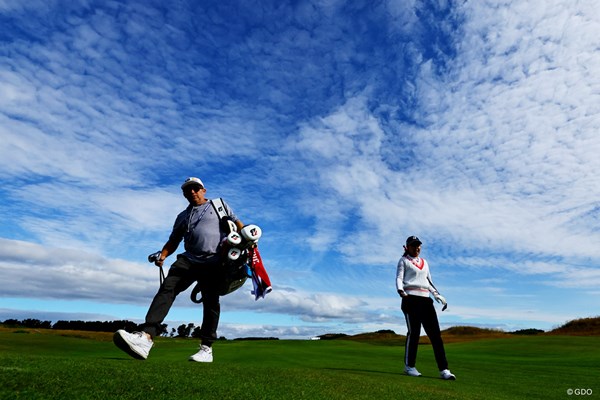 2022年 トラストゴルフ スコットランド女子オープン  事前 古江彩佳 キャディのマイクさんは地元出身