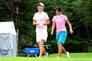 2010年 NEC軽井沢72ゴルフトーナメント事前 高橋恵（左）＆石川葉子