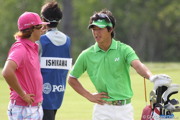 2010年 全米プロゴルフ選手権3日目 石川遼＆リッキー・ファウラー ジュニア時代に共に戦った話などで盛り上がる2人