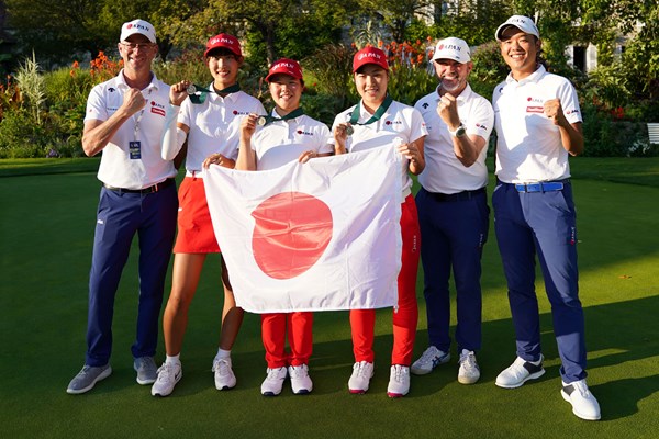 2022年  世界女子アマチュアゴルフチーム選手権 最終日 馬場咲希 橋本美月 上田澪空 日本チームは3位で終えた（提供：日本ゴルフ協会）