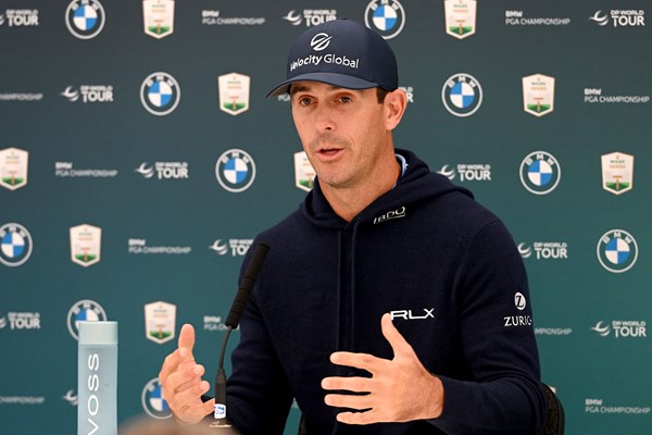 2022年 BMW PGA選手権 事前 ビリー・ホーシェル 記者会見するビリー・ホーシェル(Ross Kinnaird/Getty Images)