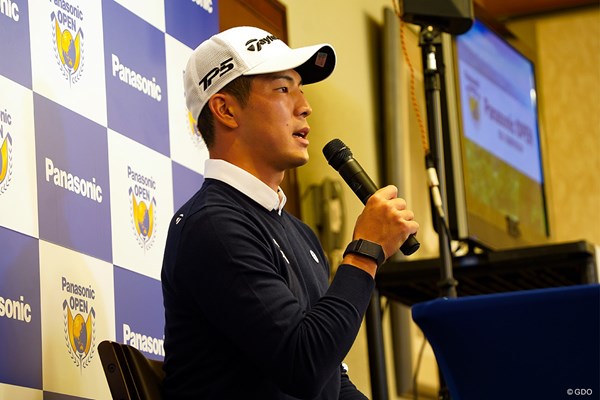 2022年 パナソニックオープンゴルフチャンピオンシップ 事前 中島啓太 開幕前日の会見でプロデビュー戦の意気込みを語った