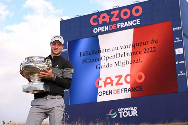 2022年 カズーオープンdeフランス  最終日 グイド・ミグリオッティ グイド・ミグリオッティがフランスで優勝(Ross Kinnaird/Getty Images)